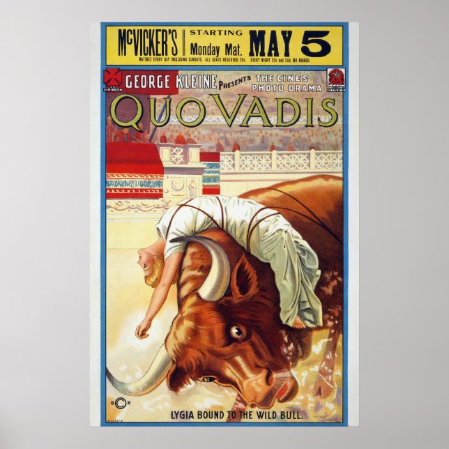Vintages Theater/Werbetafel Poster (Vorne)