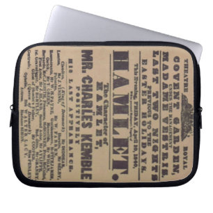 Vintages Theaterdrama 1840 Hamlet-Plakats Laptopschutzhülle