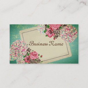 Vintages Thema, Blumen, Retro-Visitenkarte Visitenkarte