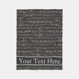 Vintages Thema der Pattern-Musiknote Fleecedecke