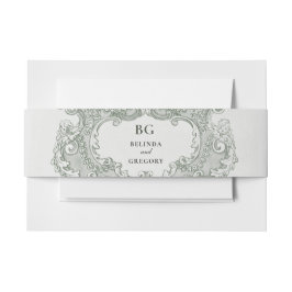 Vintages Thema Hochzeiten im Grünen Garten des Par Einladungsbanderole