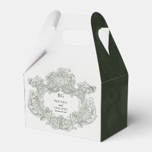 Vintages Thema Hochzeiten im Grünen Garten des Par Geschenkschachtel