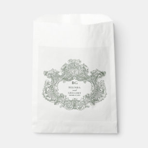 Vintages Thema Hochzeiten im Grünen Garten des Par Geschenktütchen