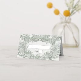 Vintages Thema Hochzeiten im Grünen Garten des Par Platzkarte