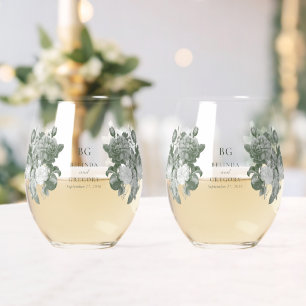Vintages Thema Hochzeiten im Grünen Garten des Par Weinglas Ohne Stiel