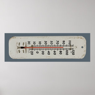 Vintages Thermometer Poster