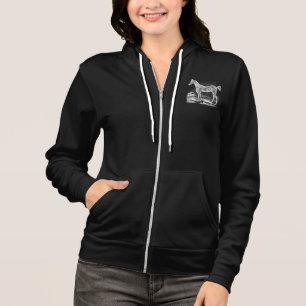Vintages Thoroughbred-Pferdereiterpersonalisiertes Hoodie
