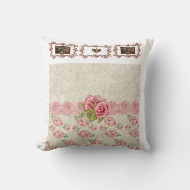 Vintages Throw Kissen (Vorderseite)