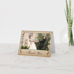 Vintages Ticket Dankeschön Karte