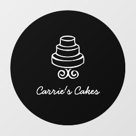 Vintages "Tiered Cake"-Logo Fensteraufkleber