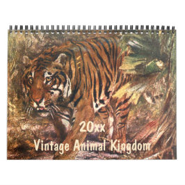 Vintages Tierreich, Dschungel und Waldkreatur Kalender