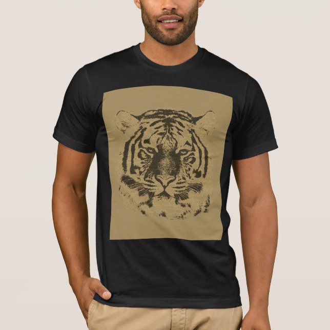 Vintages Tigerfeld T-Shirt (Vorderseite)