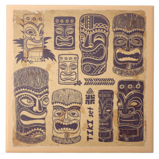 Vintages Tiki Set Fliese