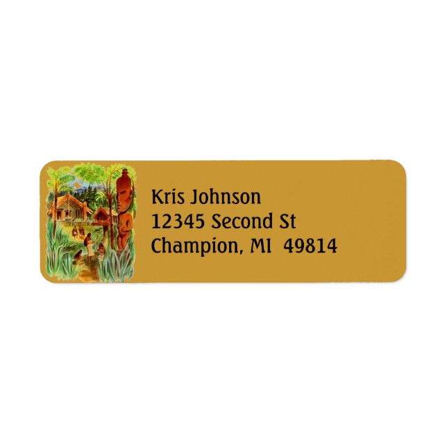 Vintages Tiki Village Indianerin Polynesien HA ist (Vorne)