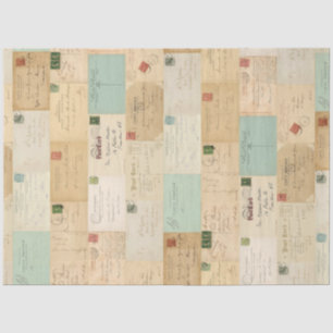 Vintages Tissue-Papier für die Postkarte Seidenpapier