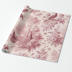 Vintages Toile Pink-Muster Geschenkpapier