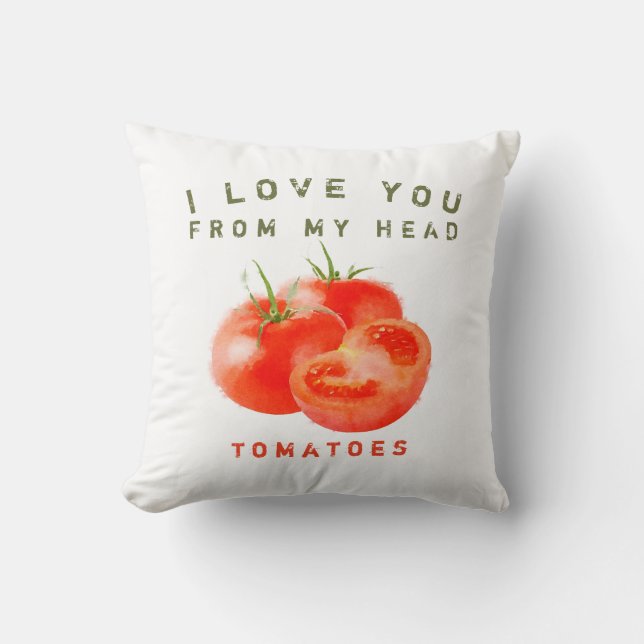 Vintages Tomato Quote Design - Kissen (Vorderseite)