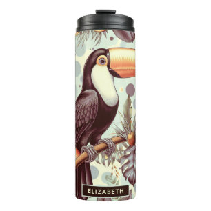 Vintages Toucan Tropical Pattern Thermosbecher