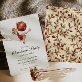 Vintages traditionelles Weihnachtsfest Party Einladung