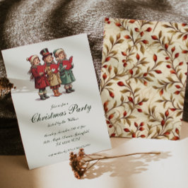 Vintages traditionelles Weihnachtsfest Party Einladung