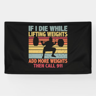 Vintages Trainingsgerät, wenn ich beim Gewichtheb Banner