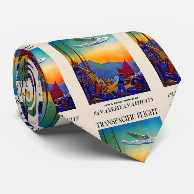 Vintages transpazifisches Reisewerk Krawatte (Gerollt)