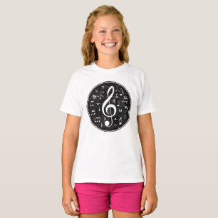 Vintages Treble Clef Musiknotens Artwork T-Shirt