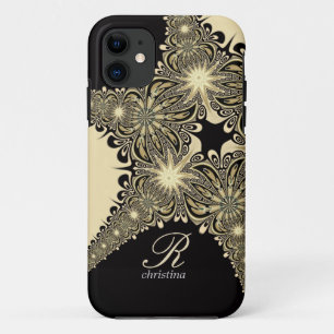 Vintages Tribal Gold Lace Monogram iPhone 5 iPhone 11 Hülle