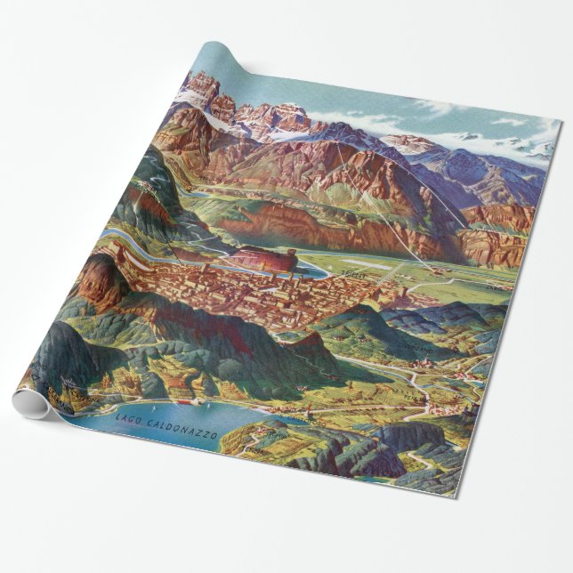 Vintages Trient und die Brenta Geschenkpapier (Ungerollt)