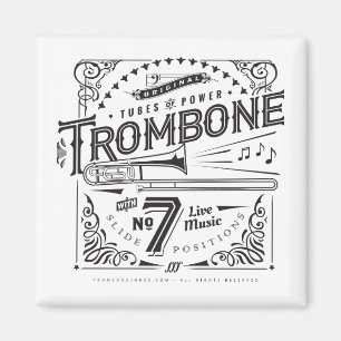 Vintages Trombone-Magnet Magnet