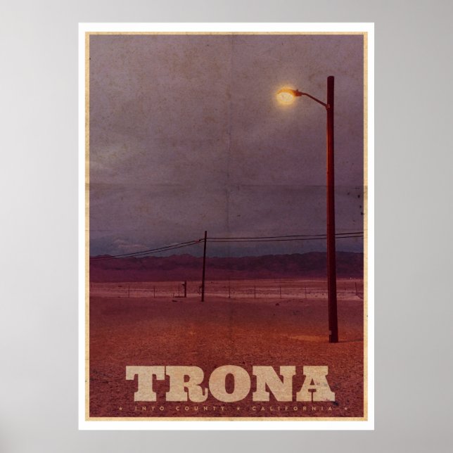 Vintages Trona USA Street Light Travel Poster (Vorne)