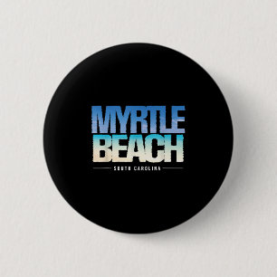 Vintages Tropical Beach Myrtle Beach South Carolin Button