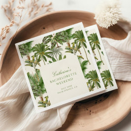 Vintages Tropical Palm Tree Bachelorette Empfang Serviette