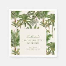 Vintages Tropical Palm Tree Bachelorette Empfang