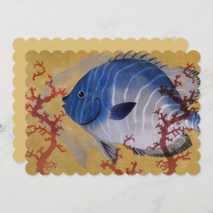 Vintages tropisches blaues Meer Einladung