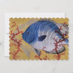 Vintages tropisches blaues Meer Einladung