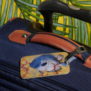 Vintages tropisches blaues Meer Gepäckanhänger