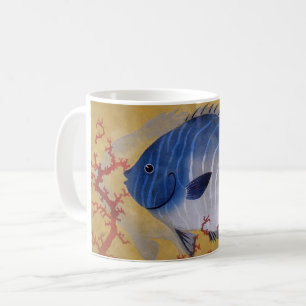 Vintages tropisches blaues Meer Tasse