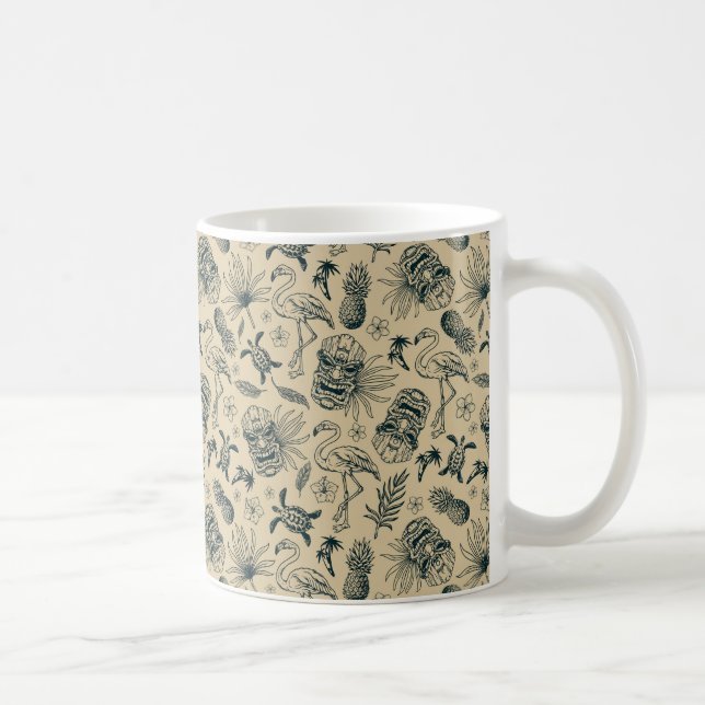 Vintages tropisches Muster Kaffeetasse (Rechts)