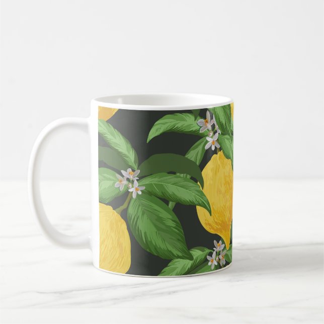 Vintages tropisches Muster Kaffeetasse (Links)