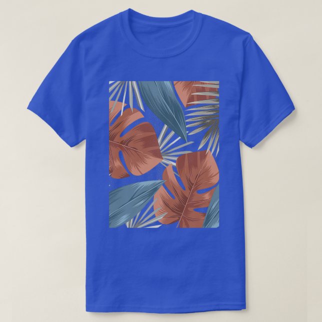 Vintages tropisches Muster T-Shirt (Design vorne)