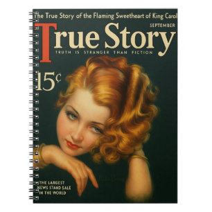 Vintages True Story Magazine Cover Notebook aus de Notizblock