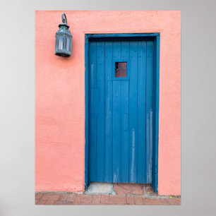 Vintages Tucson Arizona Foto Pink & Blue Door Poster