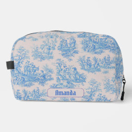 Vintages türkisblaues Jouilongramm Waschbeutel