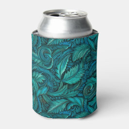 Vintages, türkisfarbenes Leder Dosenkühler