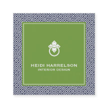 Vintages Türknopf Logo blau/grün