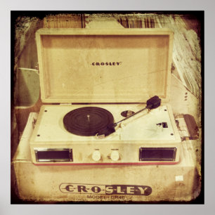 Vintages Turntable-Plakat Poster