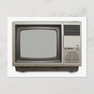 Vintages TV-Set Postkarte