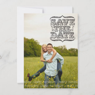 Vintages Typografie-Foto Speichern Sie die Datumsk Save The Date