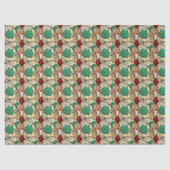 Vintages Uhrenpapier Seidenpapier (Vorderseite)